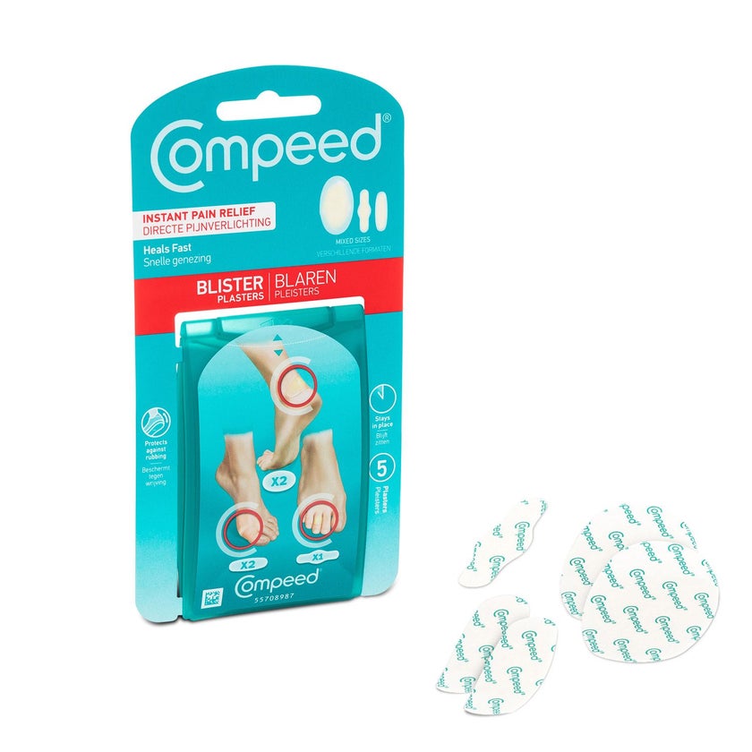 Compeed Hydrocolloid Blister Plasters Mixed Sizes, Pack of 5's