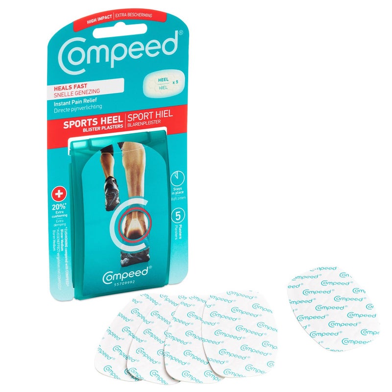 Compeed Hydrocolloid Blister Plasters Sports Heel 5's