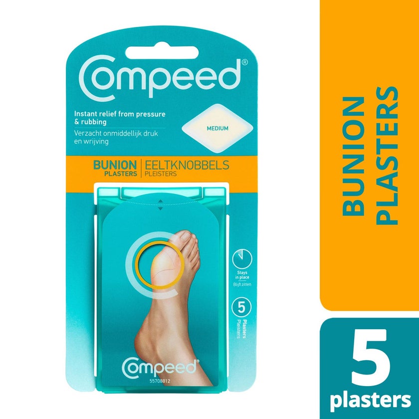 Compeed Hydrocolloid Bunion Plaster Medium, Pack of 5's