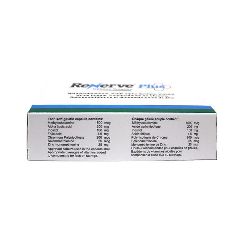 Renerve Plus Vitamin B12 Multivitamin Supplement Capsules With Alpha Lipoic Acid, Pack of 30's
