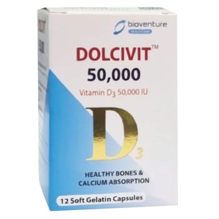 Dolcivit D3 50,000IU Soft Gelatin Capsules, Pack of 12's