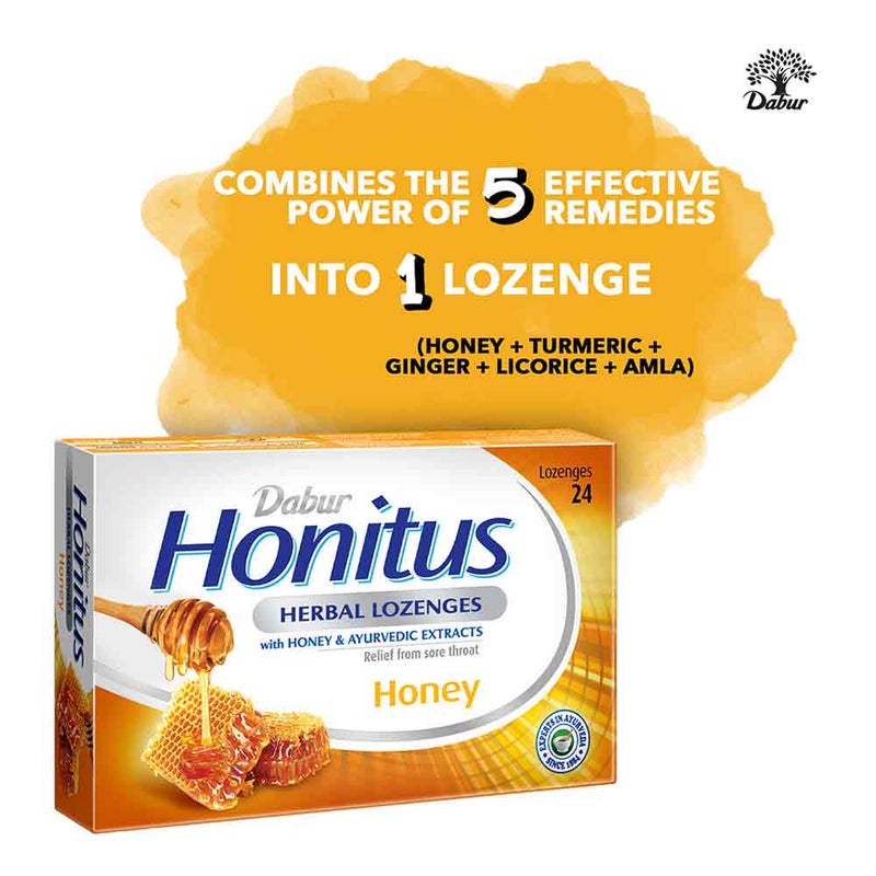Dabur Honitus Herbal Lozenges Honey 24's