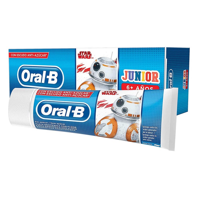 Oral B Star Wars Junior Toothpaste With Sugar Shield For 6+ Years Kids 75ml