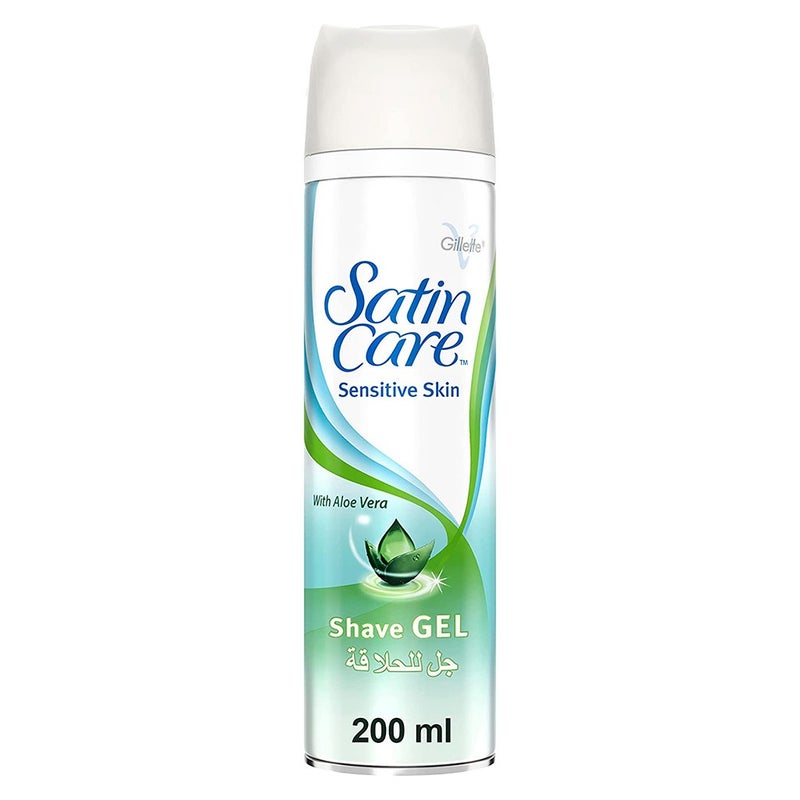 Gillette Satin Care Sensitive Shaving Gel With Aloe Vera 200ml