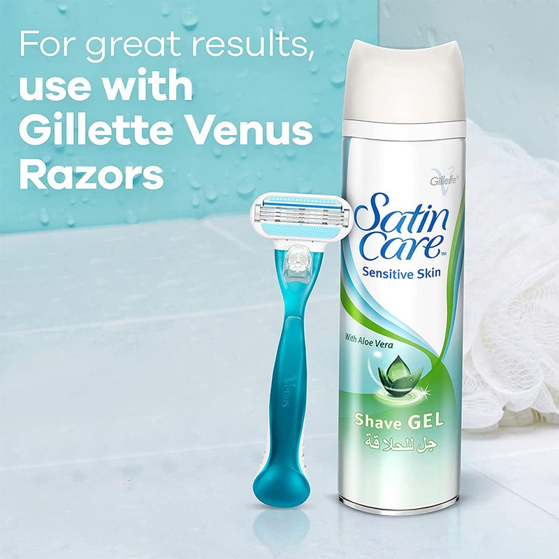 Gillette Satin Care Sensitive Shaving Gel With Aloe Vera 200ml