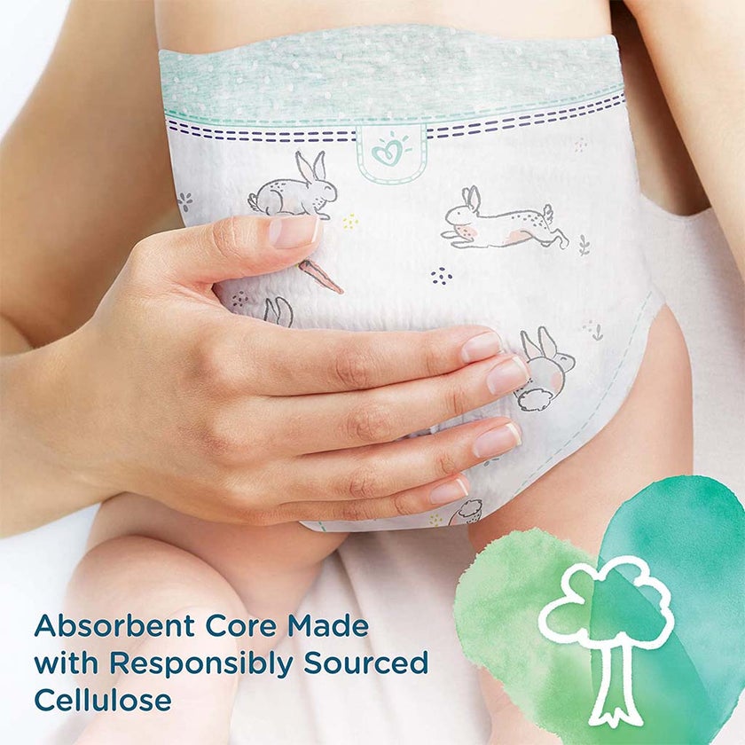 Pampers Pure Protection Premium Cotton Newborn Baby Diapers, Size 1, 2-5Kg, Pack of 50's