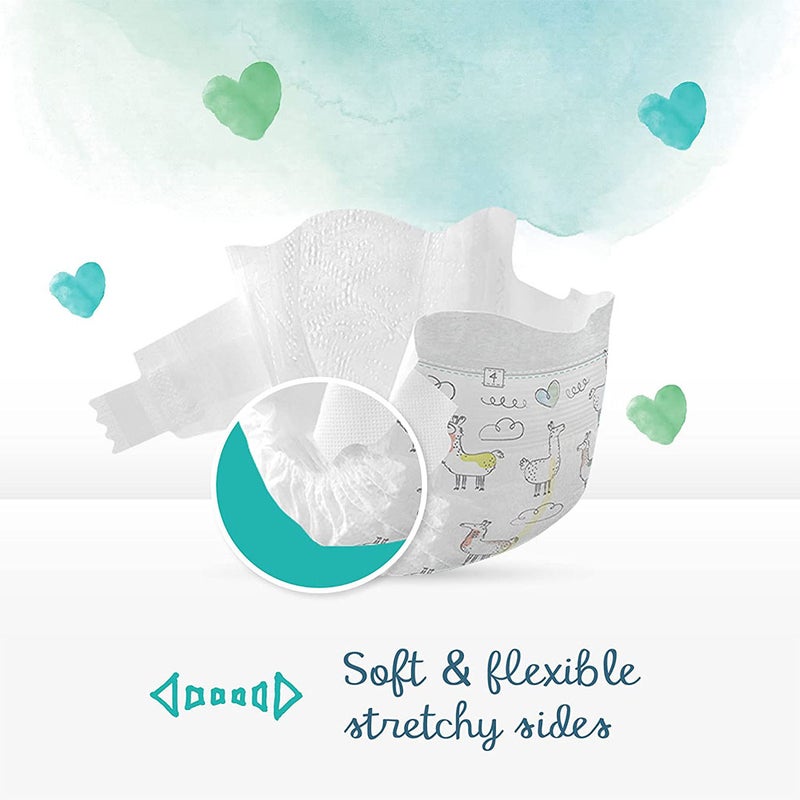Pampers Pure Protection Premium Cotton Baby Diapers, Size 2, 4-8Kg, Pack of 39's