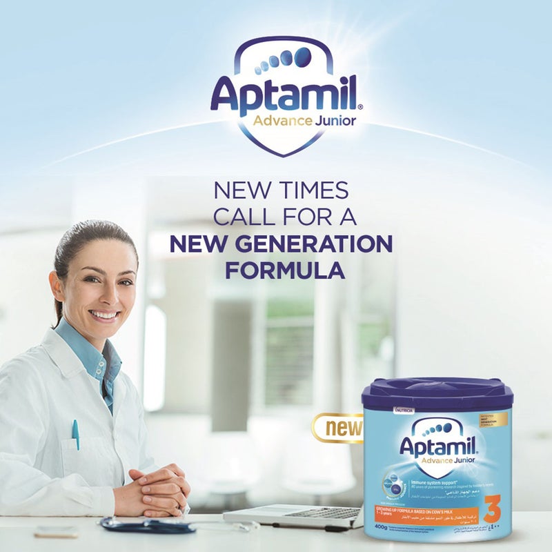 Aptamil Advance Junior Stage 3 Toddlers Milk Formula For 1 To 3 Years 400g - PROMO PACK of 2's