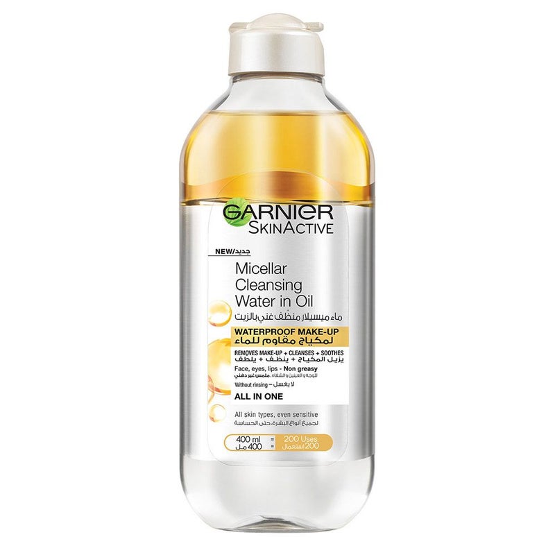 Garnier SkinActive Micellar Cleansing Water in Oil All-in-One Waterproof Make-Up 400 mL