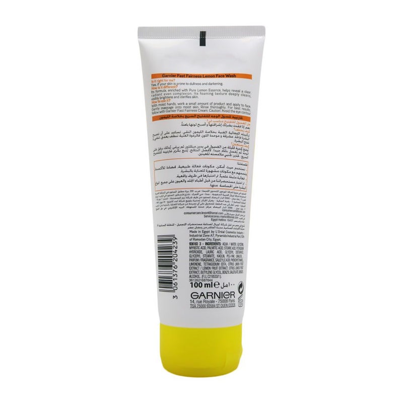 Garnier SkinActive Fast Fairness Lemon Essence Face Wash 100 mL