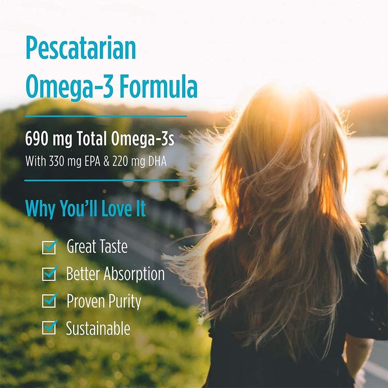 Nordic Naturals Omega 3 690mg Per Serving Fish Oil Supplement Softgels, Pack of 60's