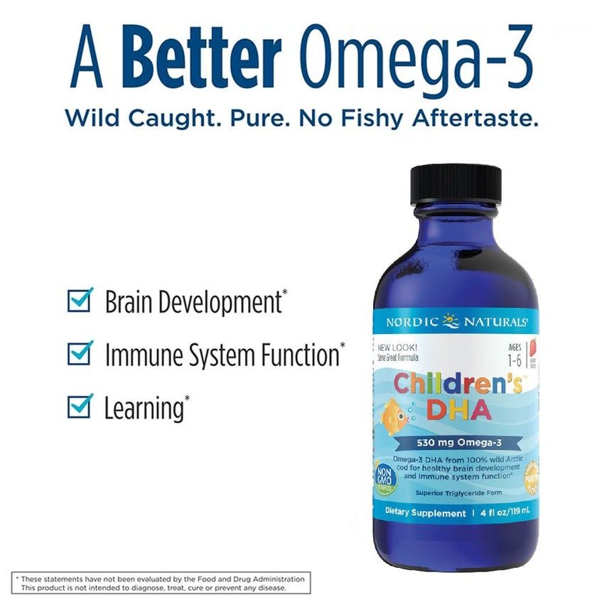 Nordic Naturals Children's DHA Omega 3 530mg Syrup 119ml