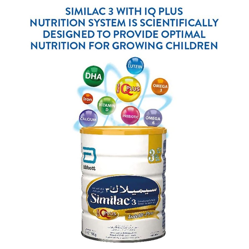 Similac IQ Plus Intelli Pro Stage 3 Toddlers Milk Formula For 1 To 3 Years 400g