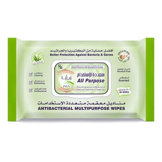 ZIVA Antibacterial Multipurpose Wipes 80's