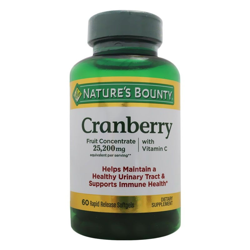 Nature's Bounty Cranberry 25,200 mg with Vitamin C Softgels 60's