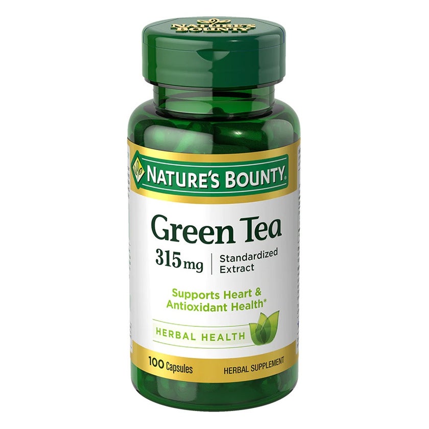 Nature's Bounty Green Tea Extract 315mg Capsules For Antioxidant Support, Pack of 100's