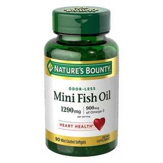 Nature's Bounty 1290mg Mini Fish Oil Supplment Softgels, Pack of  90's