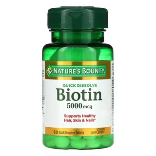 Nature's Bounty Quick Dissolve Biotin 5000 mcg Tablets 60's