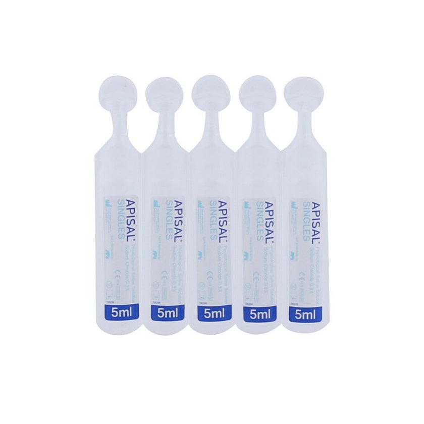 Apisal Singles Sterile Physiological Saline Solution 5ml, Pack of 30's