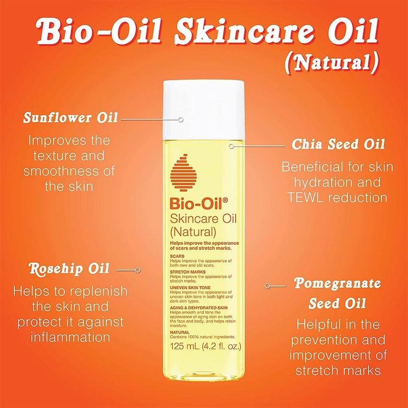 Bio-Oil Natural Skincare Oil For Scars & Stretch Marks 125ml