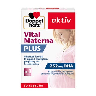 Doppelherz aktiv Vital Materna Plus Capsules For Conception, Pregnancy & Breastfeeding Support, Pack of 30's