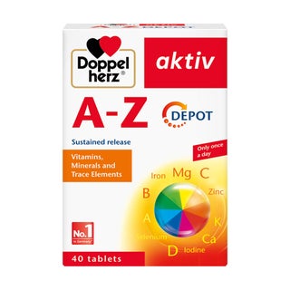 Doppelherz aktiv A-Z Adult Multivitamins & Minerals Depot Supplement Tablets, Pack of 40's