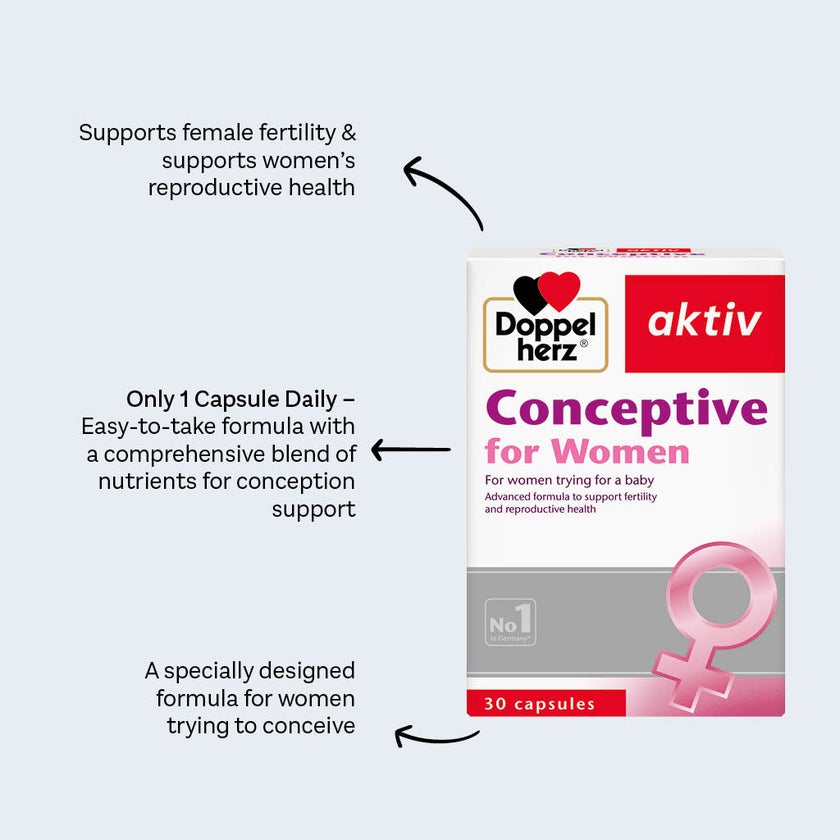 Doppelherz aktiv Conceptive Capsules For Women's Fertility & Reproductive Health, Pack of 30's