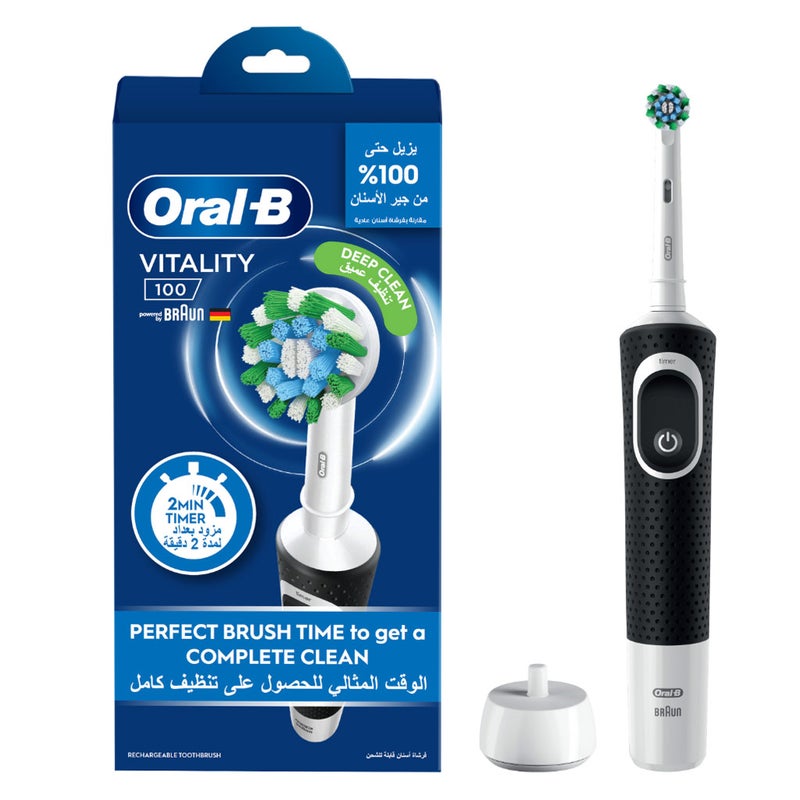 Braun Oral B Vitality100 Cross Action Toothbrush Black D100.413.1