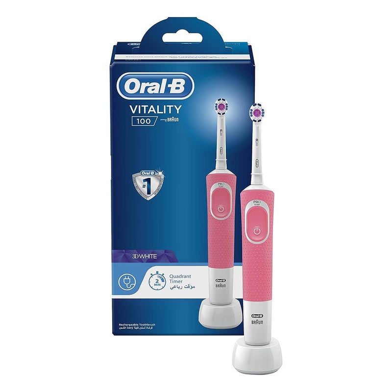 Braun Oral B Vitality100 Cross Action Toothbrush Pink D100.413.1