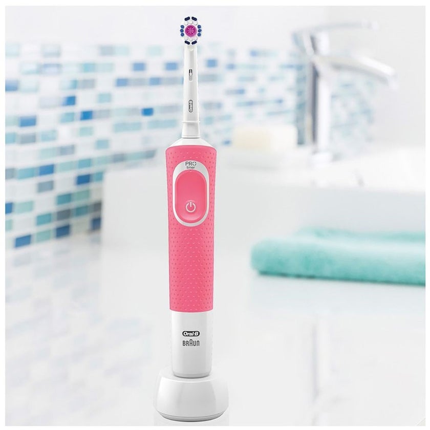 Oral B Vitality100 Cross Action Toothbrush Pink D100.413.1