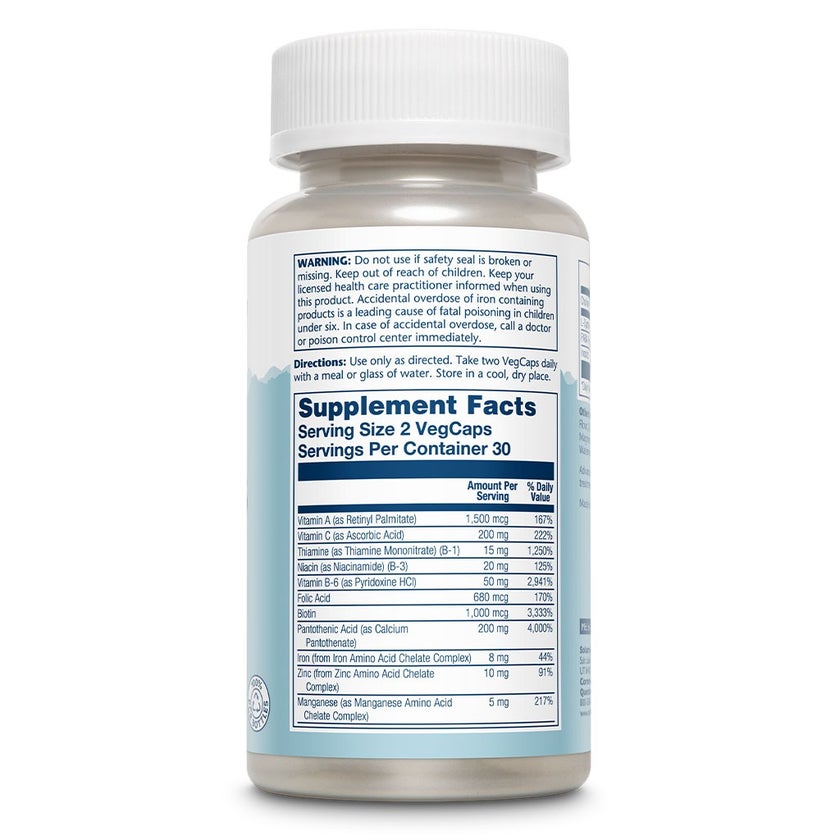 Solaray Hair Nutrients Advanced Hair Health Formula VegCaps, Pack of 60's