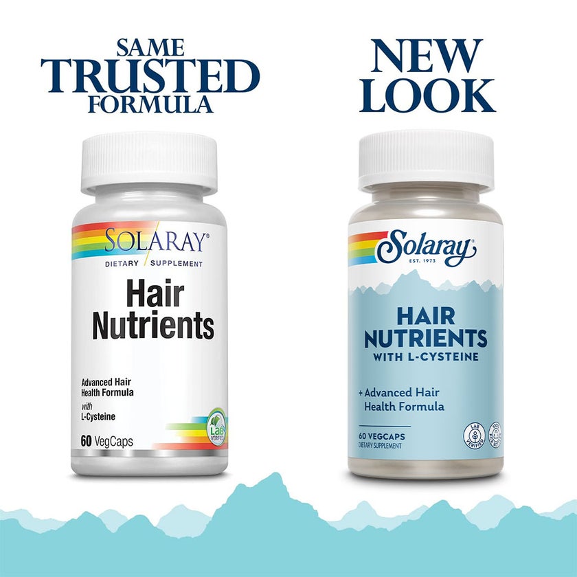 Solaray Hair Nutrients Advanced Hair Health Formula VegCaps, Pack of 60's