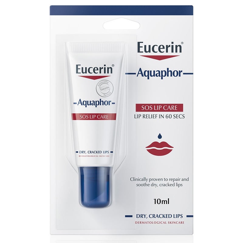 Eucerin Aquaphor SOS Lip Repair Balm For Dry & Cracked Lips 10ml
