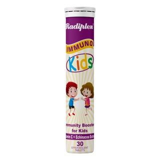 Radiplex Immuno Kids Effervescent Tablets Strawberry 30's