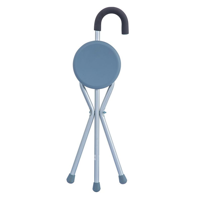 Wolaid Folding Seat Cane With Comfortable Round Handle JL943L
