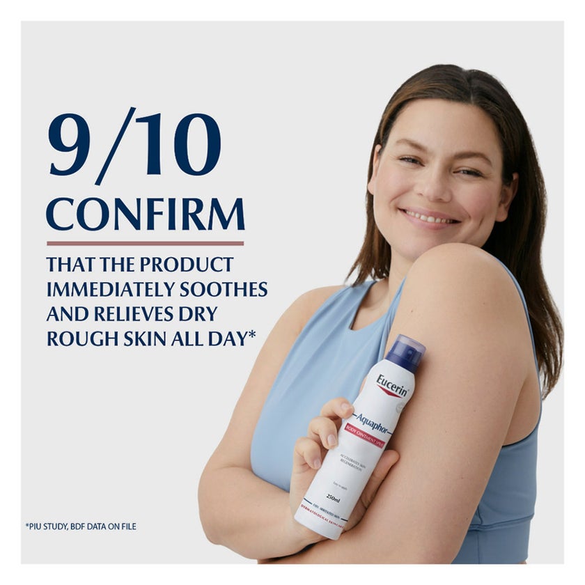 Eucerin Aquaphor Body Soothing Ointment Spray For Dry & Cracked Skin 250ml
