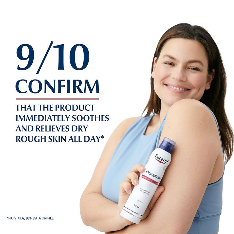 Eucerin Aquaphor Body Soothing Ointment Spray For Dry & Cracked Skin 250ml