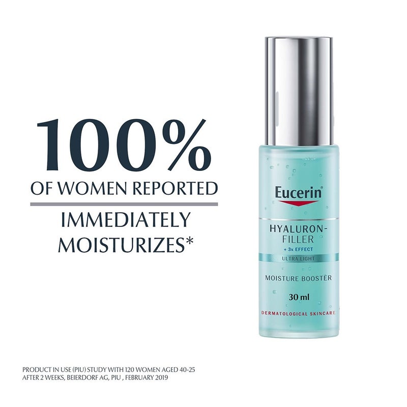 Eucerin Hyaluron-Filler 3x Effect Ultra-Light Hydrating Moisture Booster Gel For Wrinkles & Fine Lines 30ml