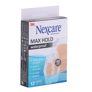 3M Nexcare Max Hold Waterproof Bandage 12's