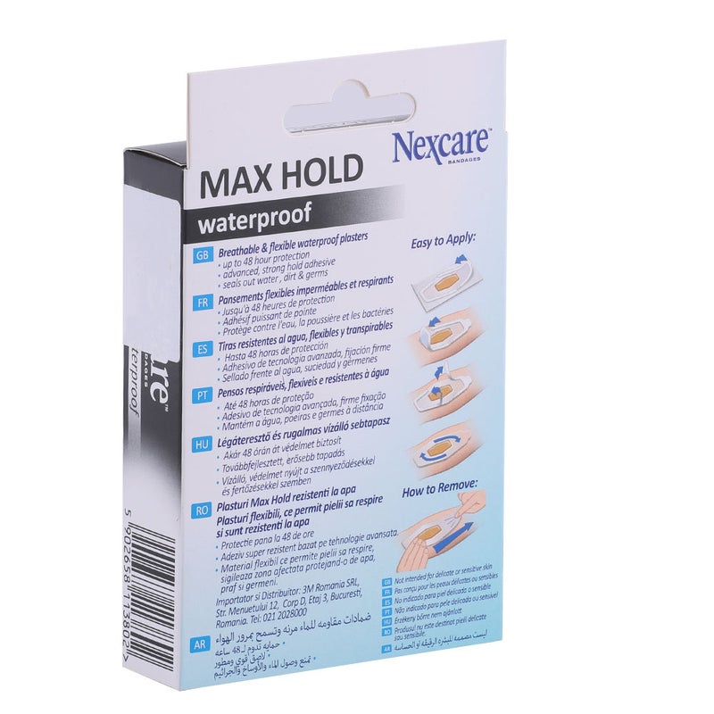 3M Nexcare Max Hold Waterproof Bandage 12's