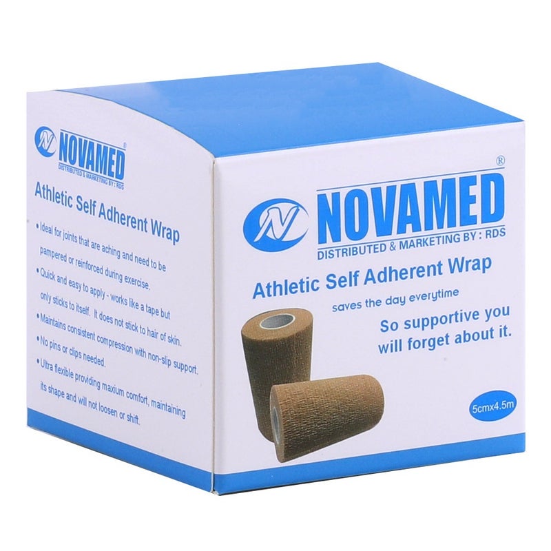 Novamed Athletic Self Adherent Wrap Bandage 5 cm x 4.5 m Beige 1's
