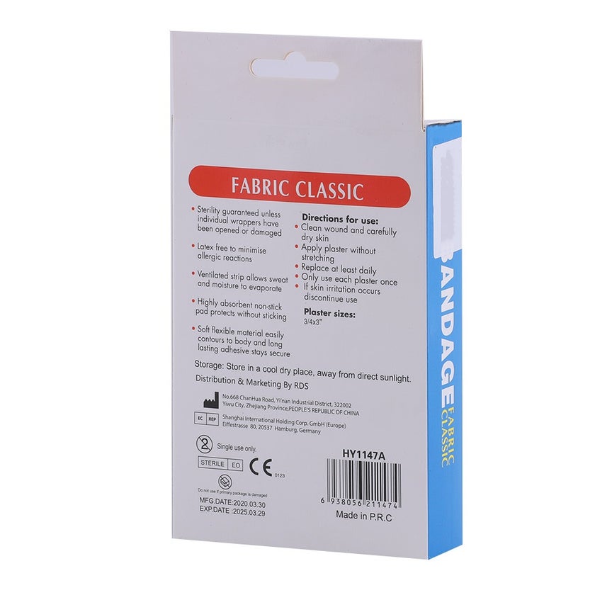 Novamed Bandage Fabric Classic Plaster, Pack of 100's - HY1147