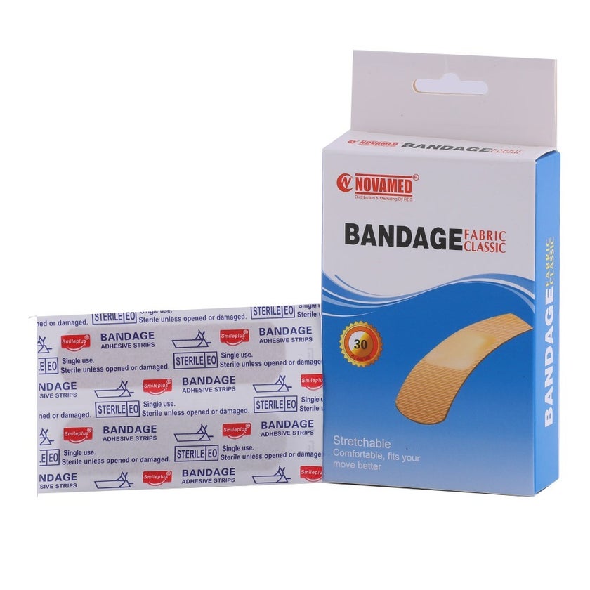 Novamed Bandage Fabric Classic Plasters, Pack of 30's - HY1123A