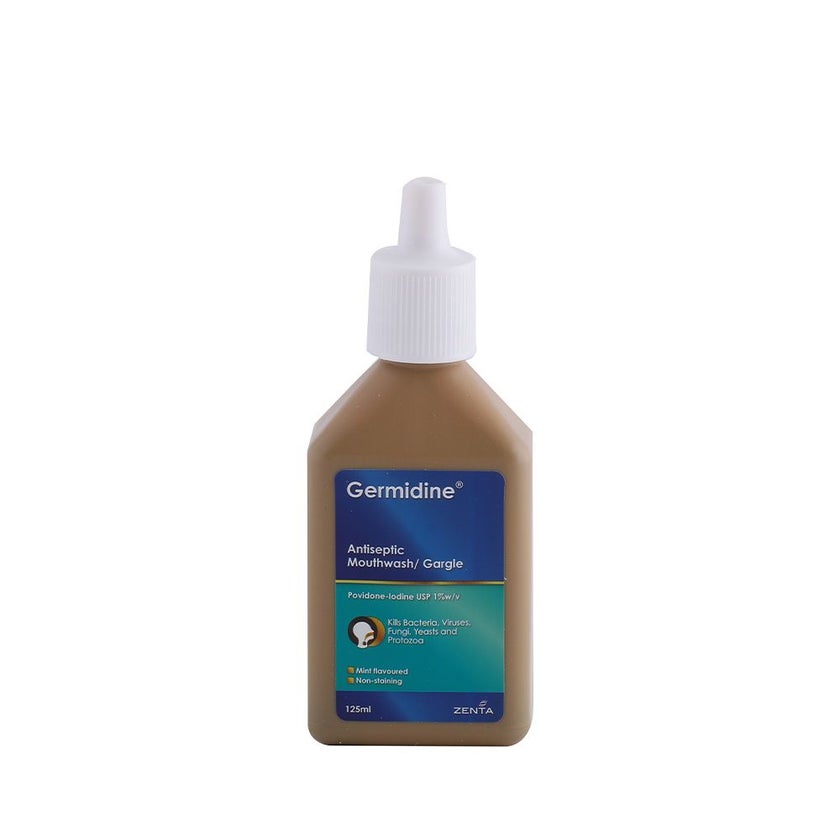 Germidine Antiseptic Mouthwash/Gargle 1% With Alcohol 125ml
