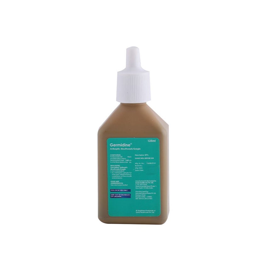 Germidine Antiseptic Mouthwash/Gargle 1% With Alcohol 125ml