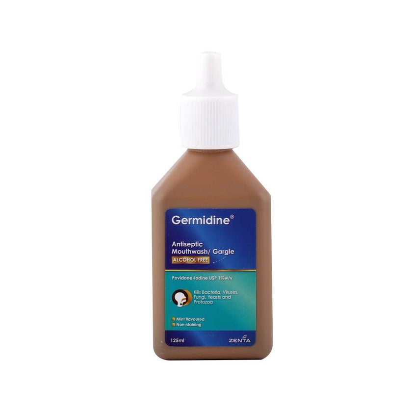 Germidine Antiseptic Mouthwash/Gargle Alcohol Free 125ml