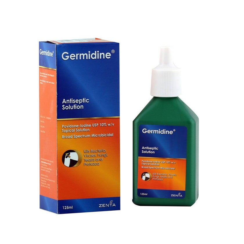 Germidine 10% Povidone Iodine Antiseptic Solution 125ml