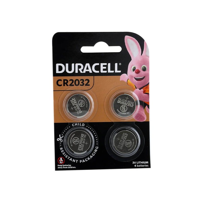 Duracell 3V Lithium Battery CR2032 4's