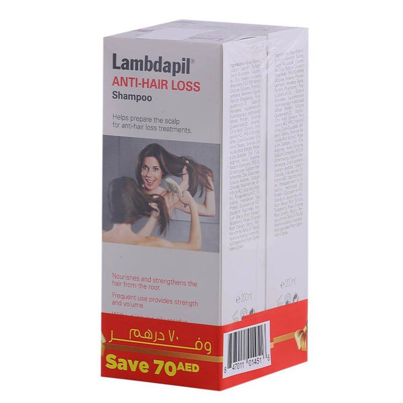 Isdin Lambdapil Anti-Hair Loss Shampoo 200 mL 1+1 Promo Pack