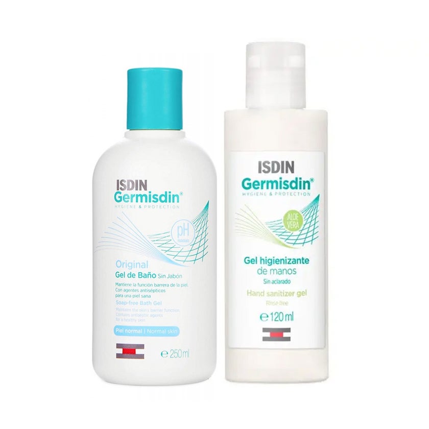 Isdin Germisdin Original Soap-Free Bath Gel 250ml + Isdin Germisdin Hand Gel 120ml PROMO